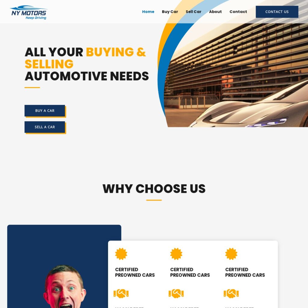 NY Motors web design